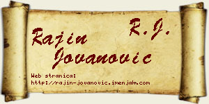 Rajin Jovanović vizit kartica